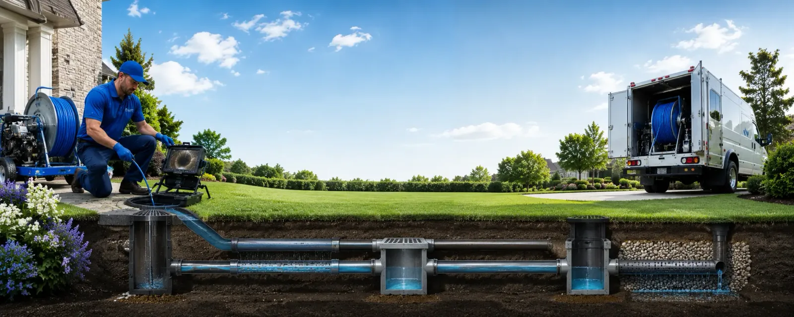 Outdoor drain cleaning information for Ridge, NY